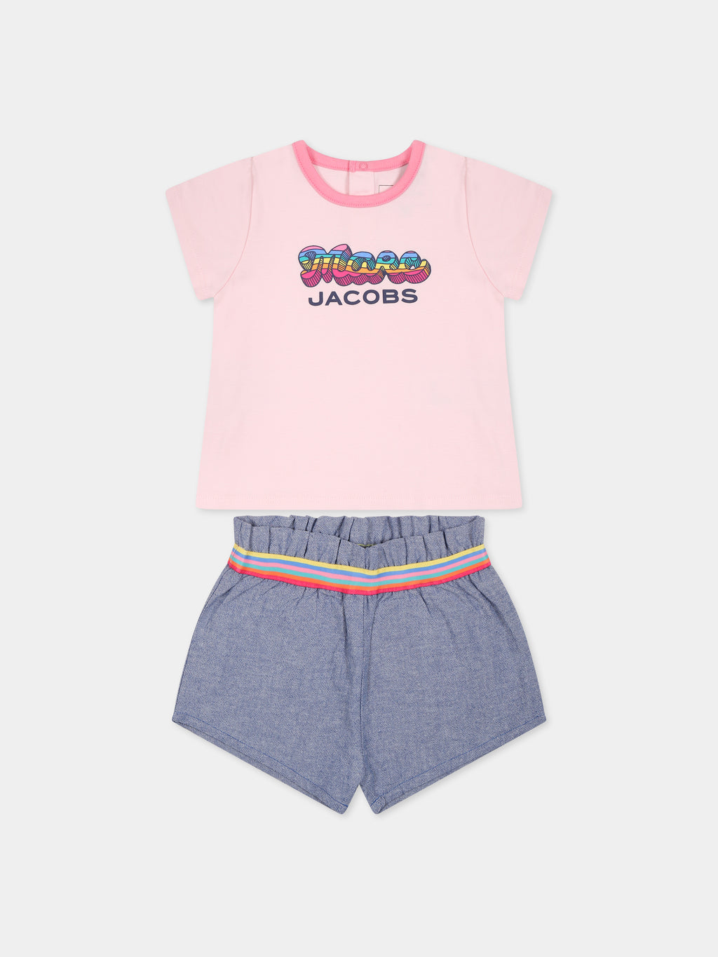 Completo multicolor per neonata con logo